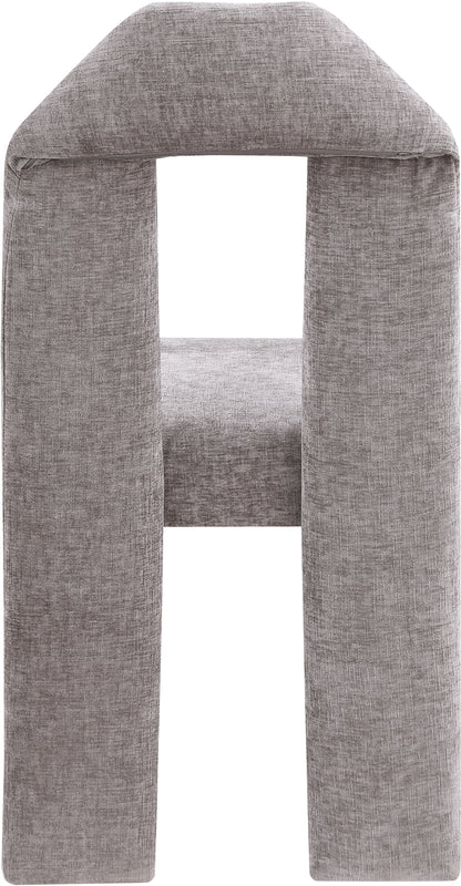 Sei Grey Chenille Fabric Dining Chair