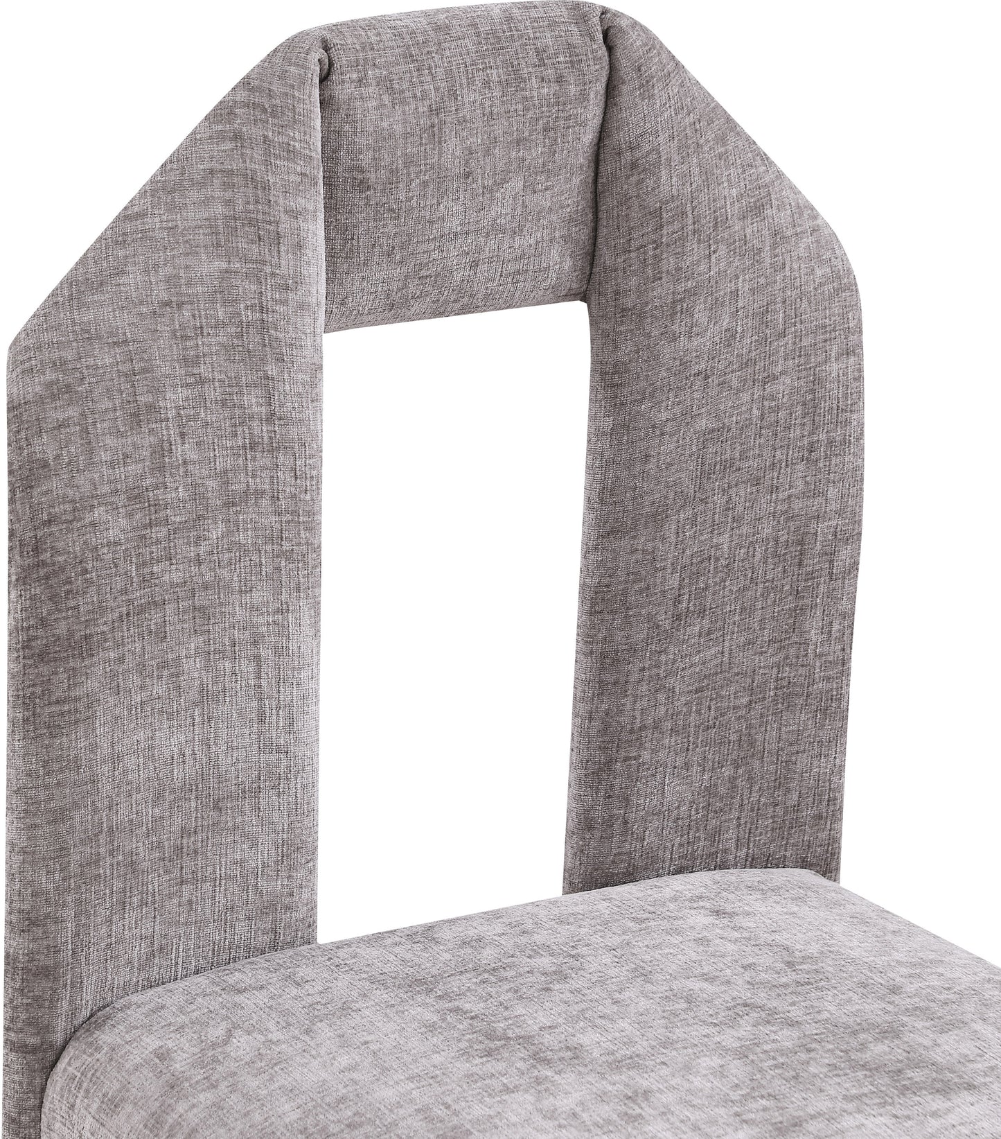 sei grey chenille fabric dining chair