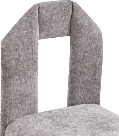 Sei Grey Chenille Fabric Dining Chair