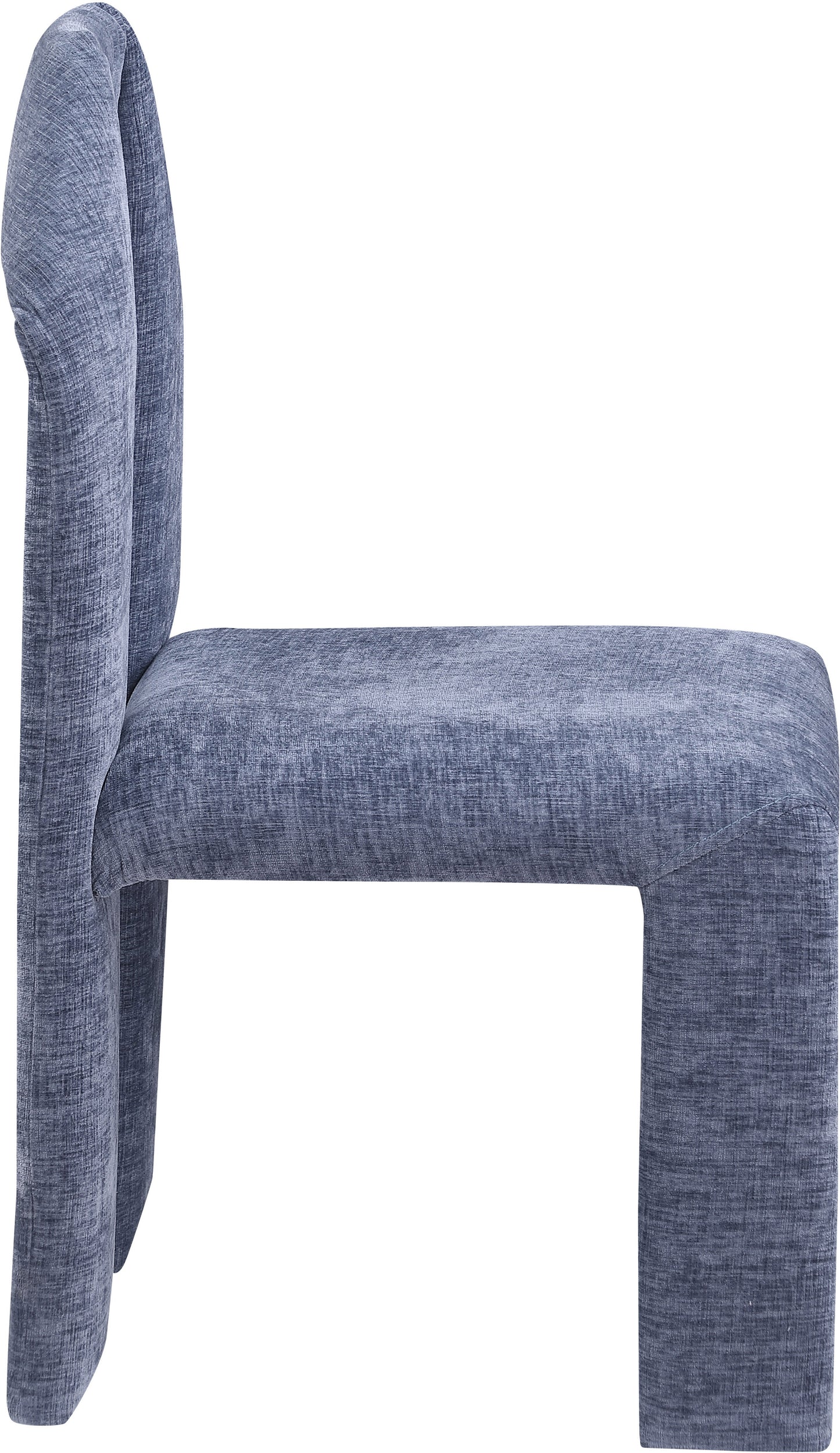 sei light blue chenille fabric dining chair