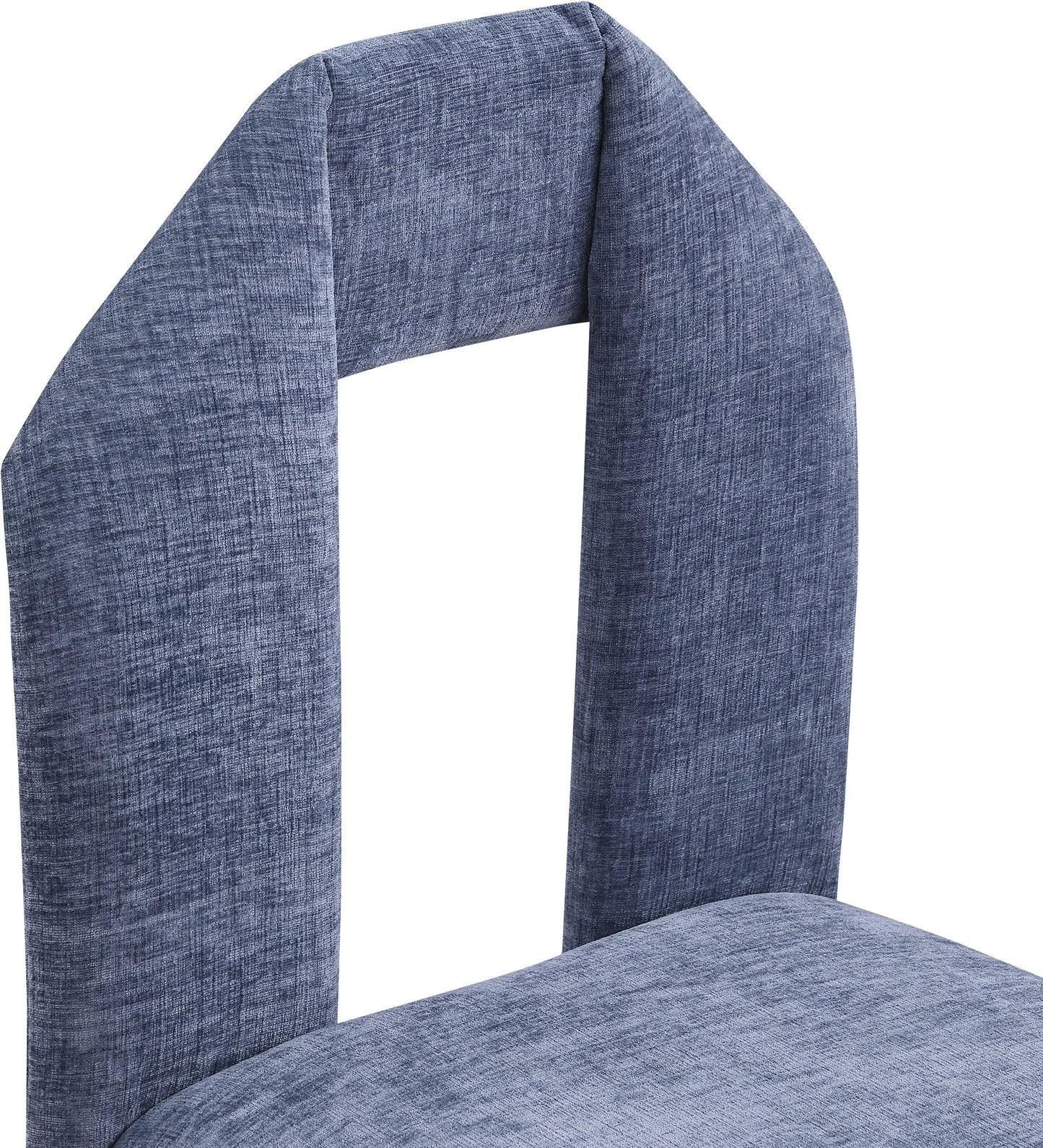 sei light blue chenille fabric dining chair