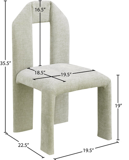 Sei Mint Chenille Fabric Dining Chair