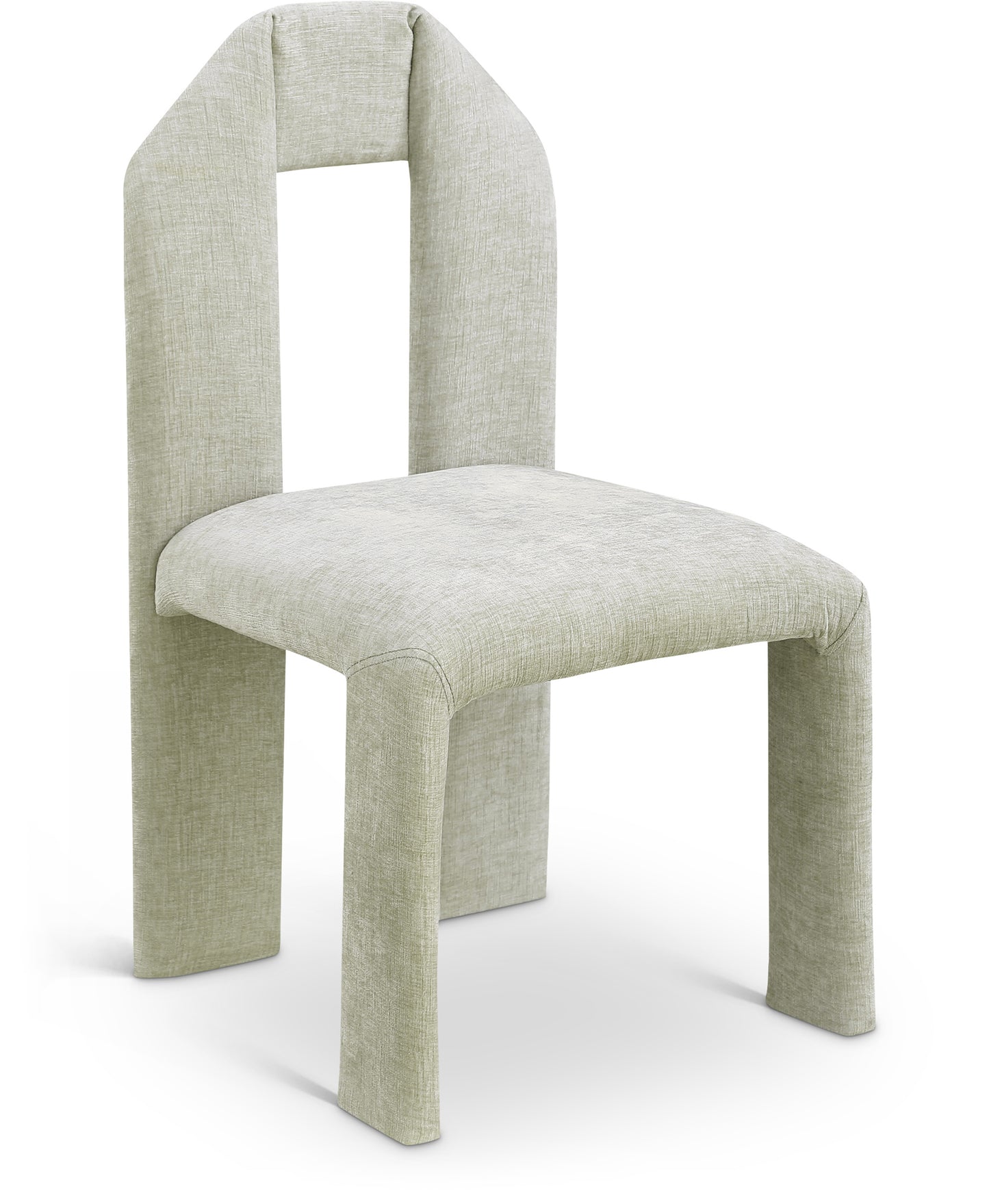 sei mint chenille fabric dining chair