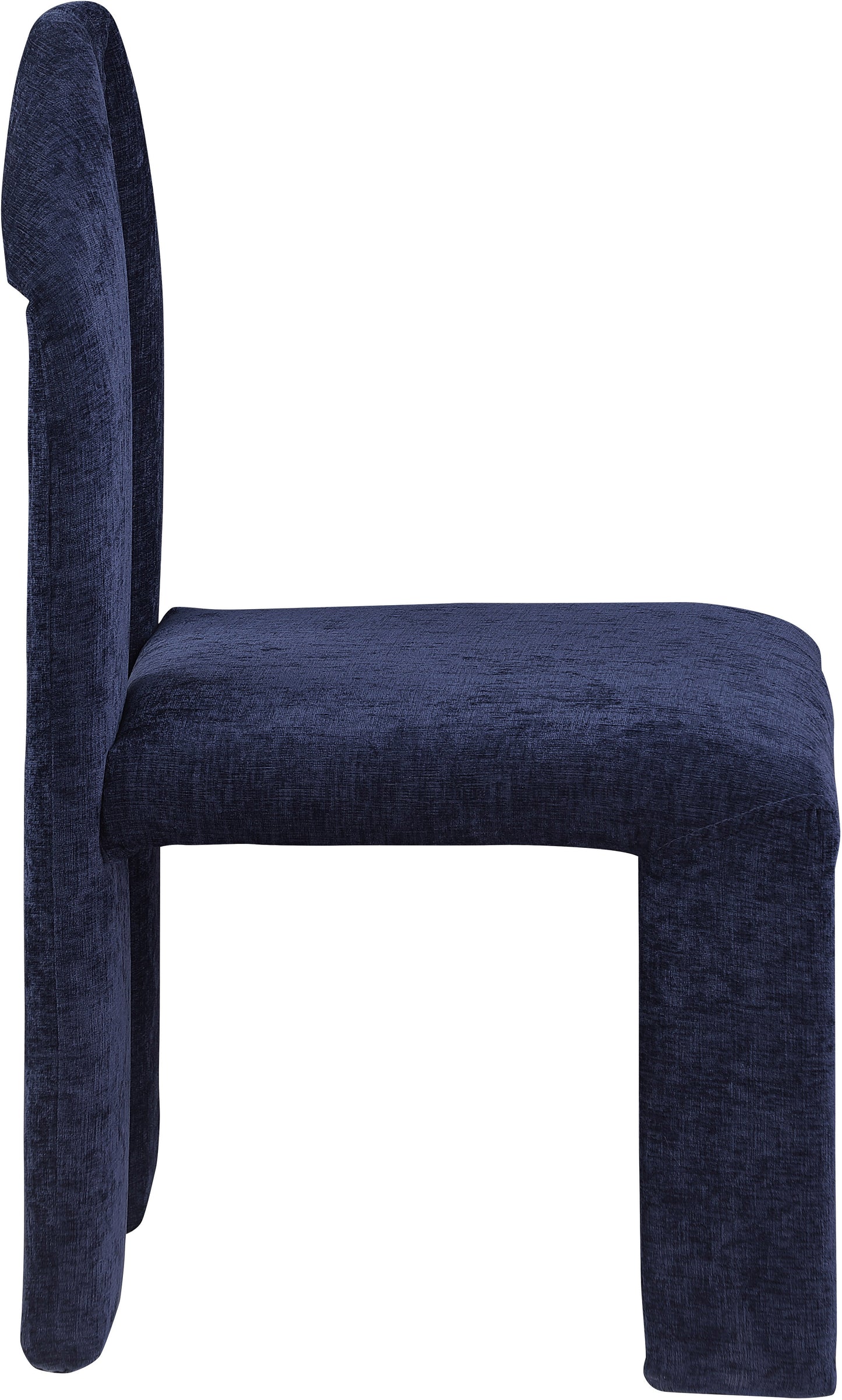 sei navy chenille fabric dining chair