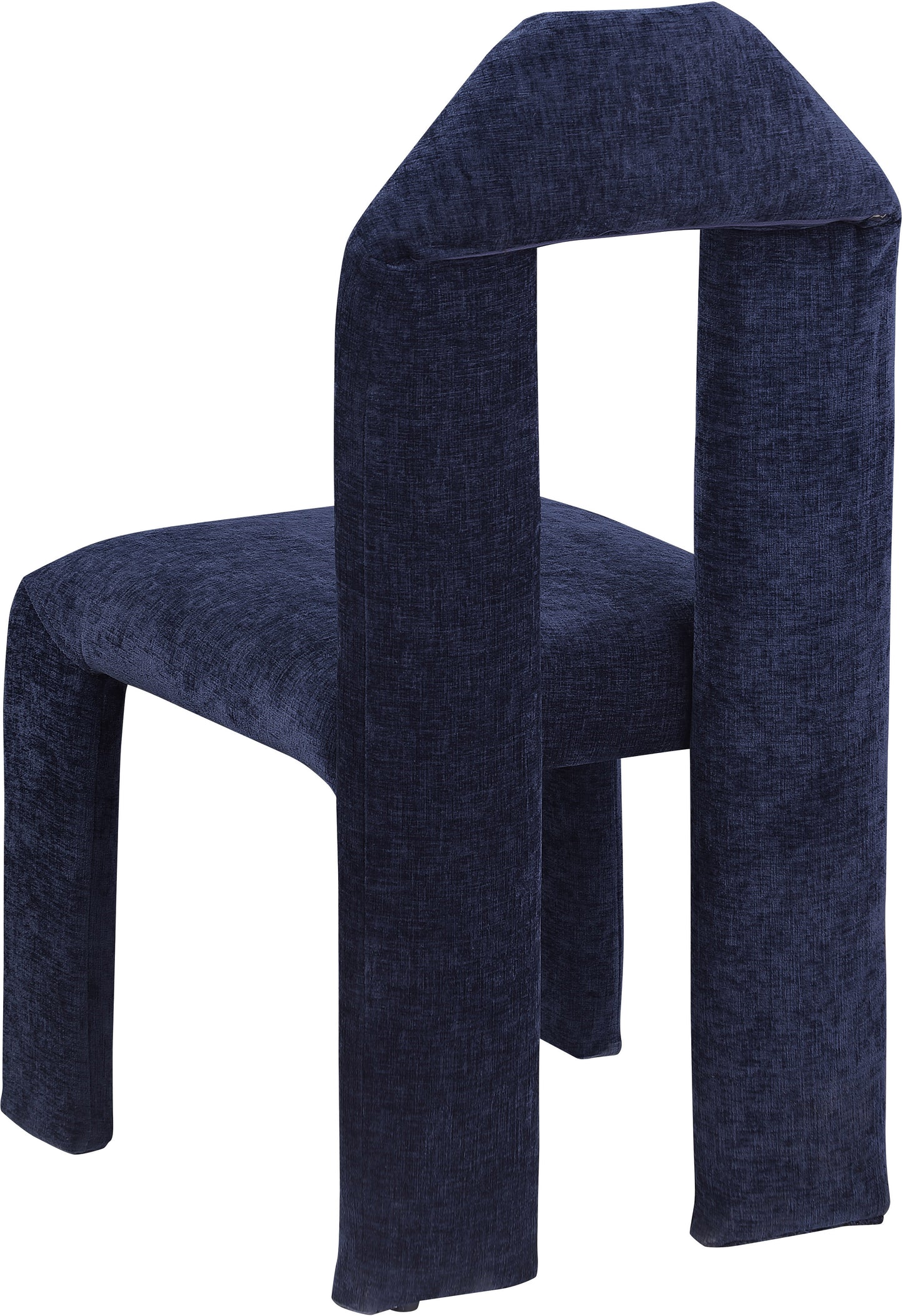 sei navy chenille fabric dining chair