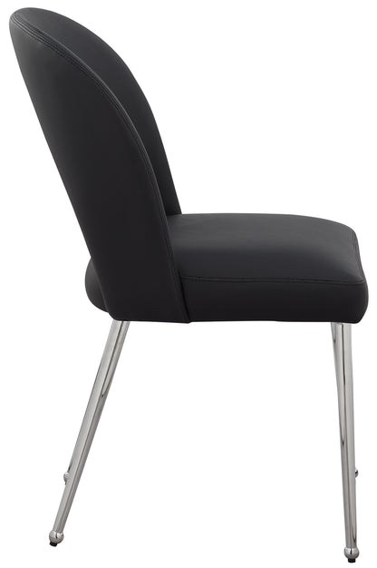 Edison Black Faux Leather Dining Chair C