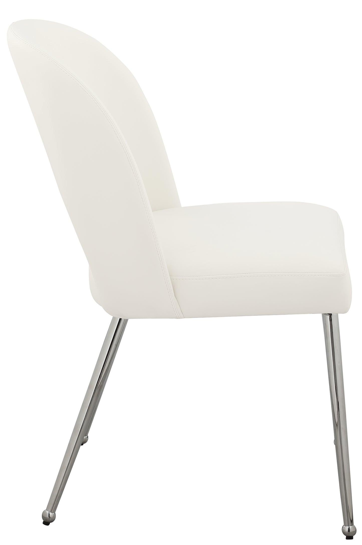 edison cream faux leather dining chair c