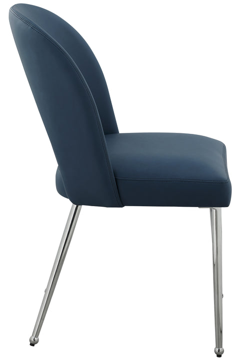 Edison Navy Faux Leather Dining Chair C