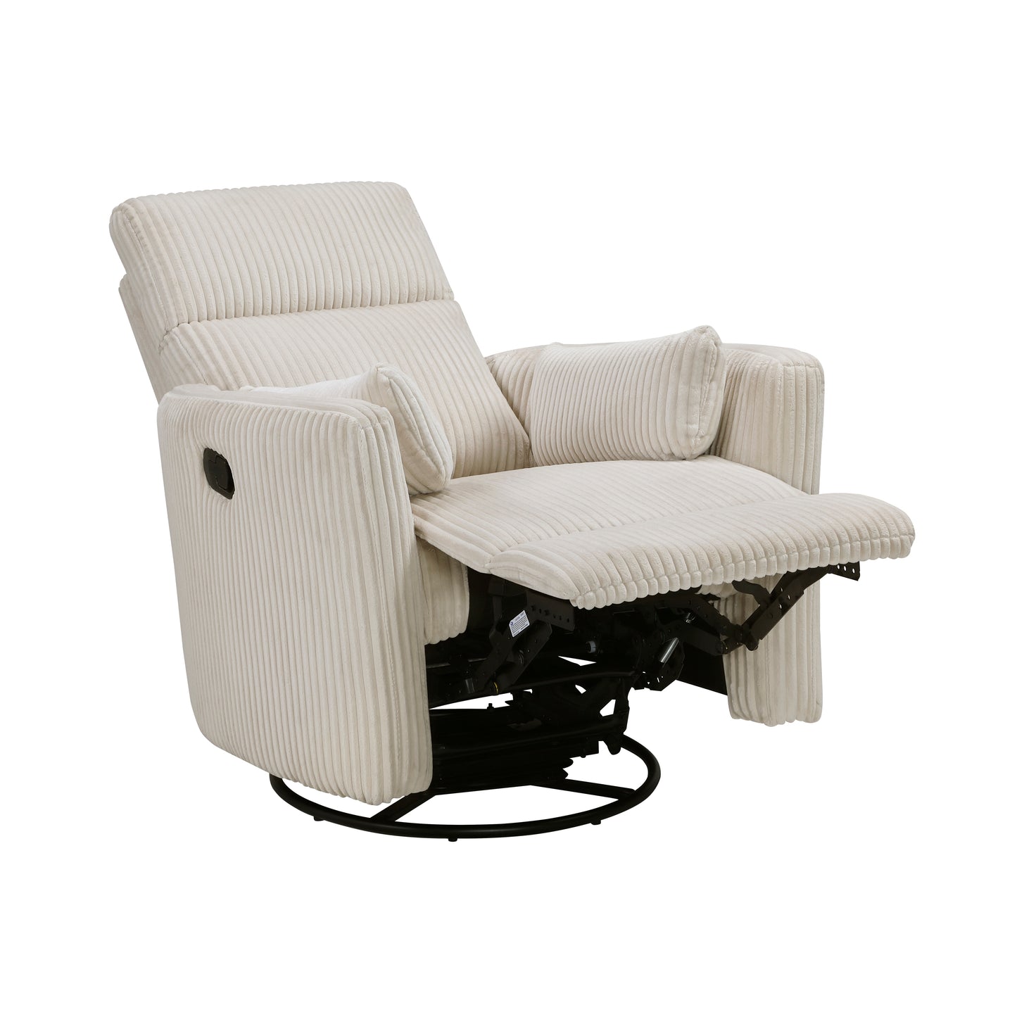 360 swivel glider recliner cream