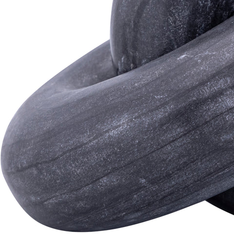 Piper Black Genuine Marble Decorative Knot, 1 Piece