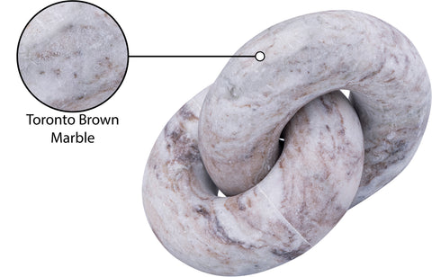Piper Brown Genuine Marble Decorative Knot, 1 Piece