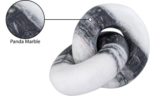 Piper Panda Genuine Marble Decorative Knot, 1 Piece