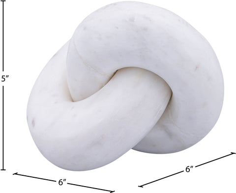 Piper White Genuine Marble Decorative Knot, 1 Piece