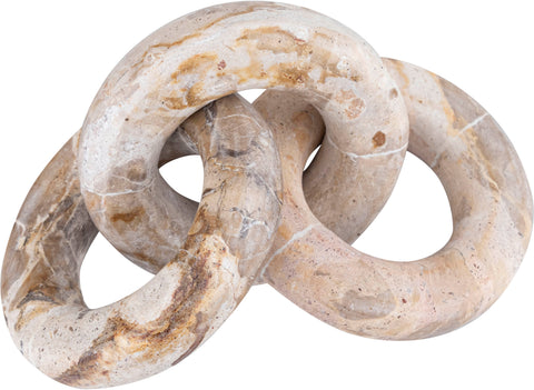 Alden Beige Genuine Marble Decorative Chain Links, 1 Piece
