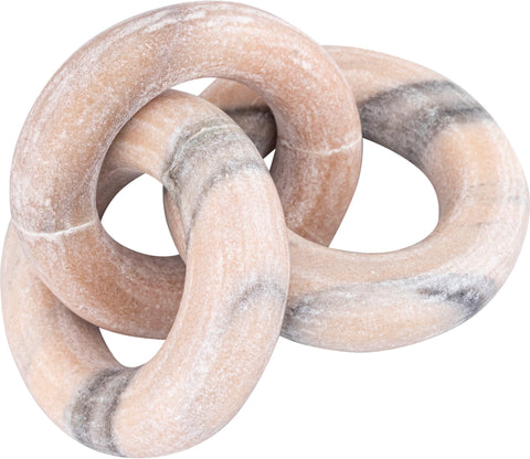 Alden Pink Genuine Marble Decorative Chain Links, 1 Piece