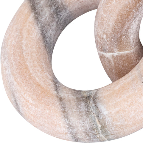 Alden Pink Genuine Marble Decorative Chain Links, 1 Piece