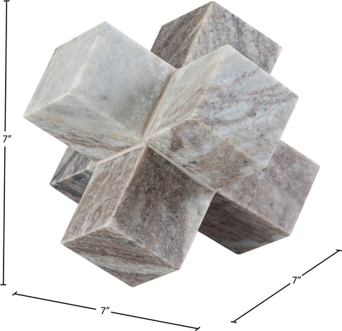Amara Brown Genuine Marble Decorative Jack Object, 1 Piece