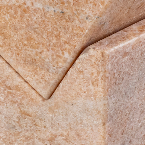 Harper Pink Genuine Marble Decorative Cube, 1 Piece