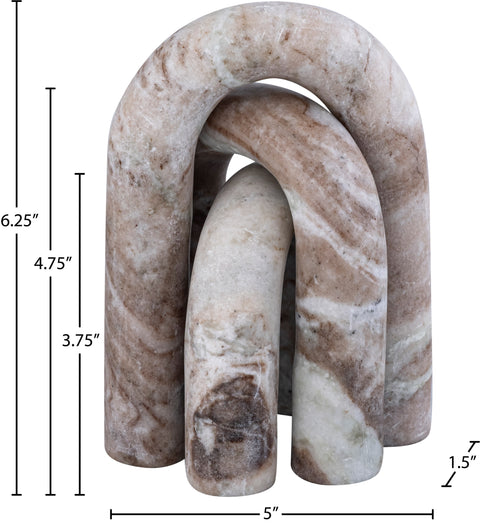 Talia Brown Genuine Marble Decorative Object, 3-Piece