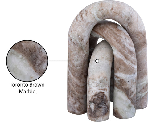 Talia Brown Genuine Marble Decorative Object, 3-Piece