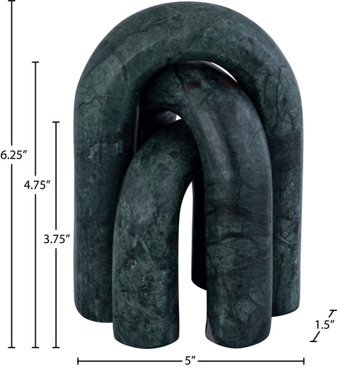 Talia Green Genuine Marble Decorative Object, 3-Piece