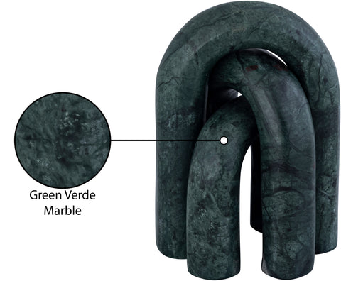 Talia Green Genuine Marble Decorative Object, 3-Piece