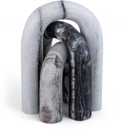 Talia Panda Genuine Marble Decorative Object, 3-Piece