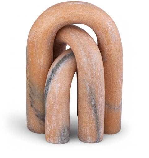 Talia Pink Genuine Marble Decorative Object, 3-Piece