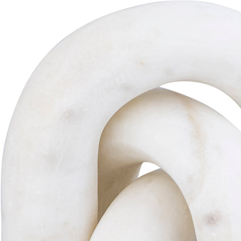 Talia White Genuine Marble Decorative Object, 3-Piece