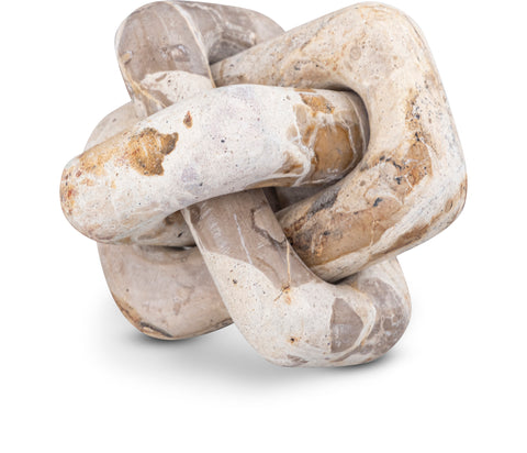 Talia Beige Genuine Marble Decorative Knot, 1 Piece