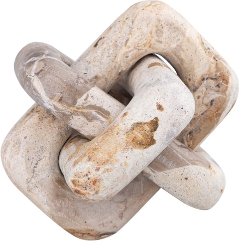 Talia Beige Genuine Marble Decorative Knot, 1 Piece