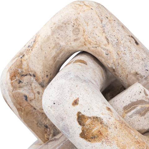 Talia Beige Genuine Marble Decorative Knot, 1 Piece