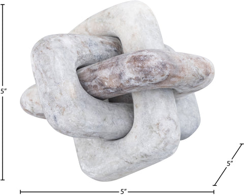 Talia Brown Genuine Marble Decorative Knot, 1 Piece