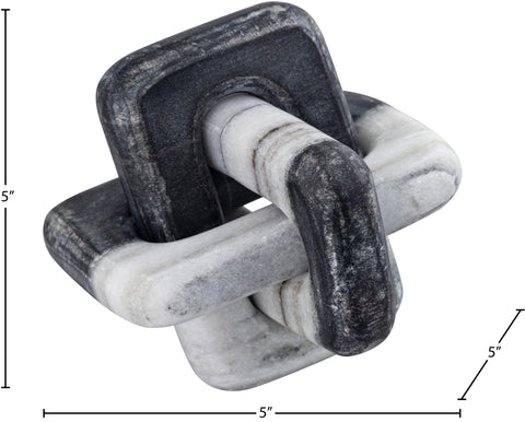 Talia Panda Genuine Marble Decorative Knot, 1 Piece