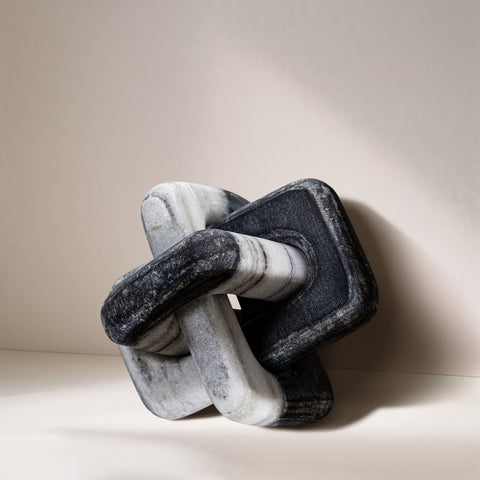 Talia Panda Genuine Marble Decorative Knot, 1 Piece