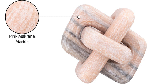 Talia Pink Genuine Marble Decorative Knot, 1 Piece