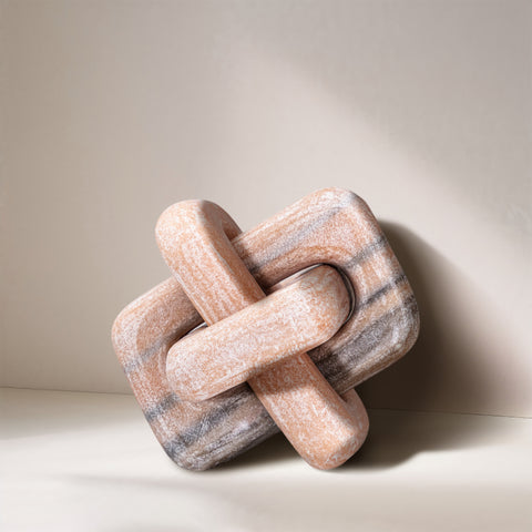 Talia Pink Genuine Marble Decorative Knot, 1 Piece