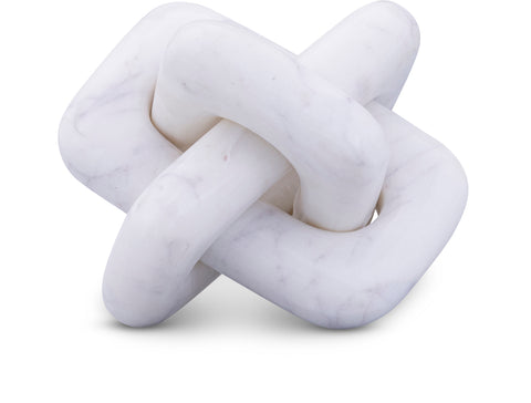 Talia White Genuine Marble Decorative Knot, 1 Piece