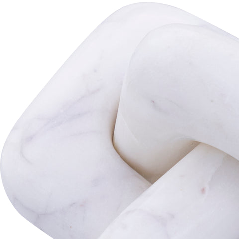 Talia White Genuine Marble Decorative Knot, 1 Piece
