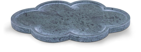 Zadie Green Clover Shaped Genuine Marble Tray, 1 Piece