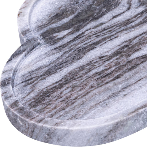 Zadie Panda Clover Shaped Genuine Marble Tray, 1 Piece