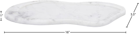 Isolde White Genuine Marble Tray, 1 Piece