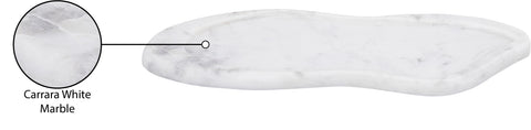 Isolde White Genuine Marble Tray, 1 Piece