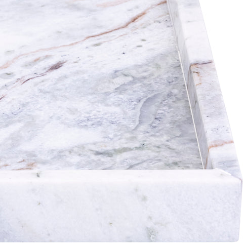 Jessa Brown Square Genuine Marble Tray, 1 Piece