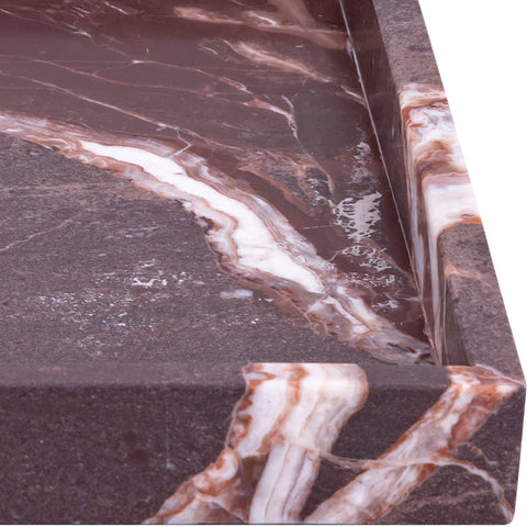 Jessa Cherry Square Genuine Marble Tray, 1 Piece