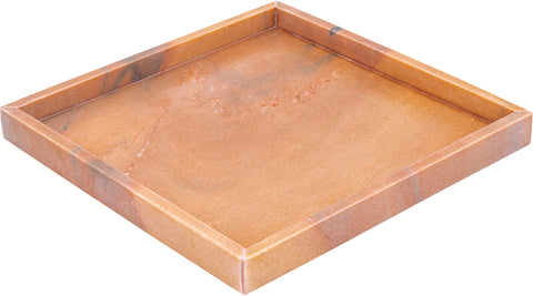 Jessa Pink Square Genuine Marble Tray, 1 Piece