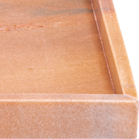 Jessa Pink Square Genuine Marble Tray, 1 Piece
