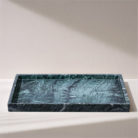 Jessa Green Rectangular Genuine Marble Tray, 1 Piece