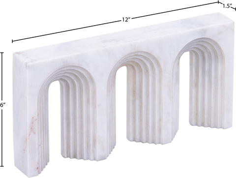 Faye White Genuine Marble Decorative Object, 1 Piece