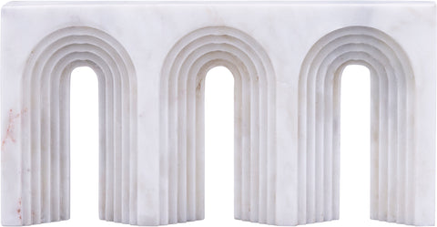 Faye White Genuine Marble Decorative Object, 1 Piece